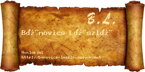 Bánovics László névjegykártya