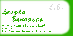 laszlo banovics business card