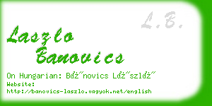laszlo banovics business card